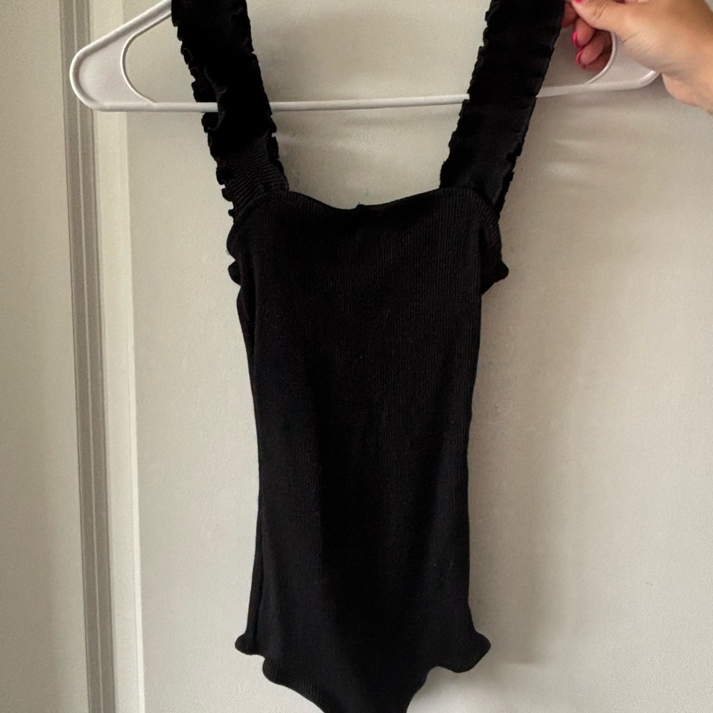 Miami Black Bodysuit Classic Sleeveless Design